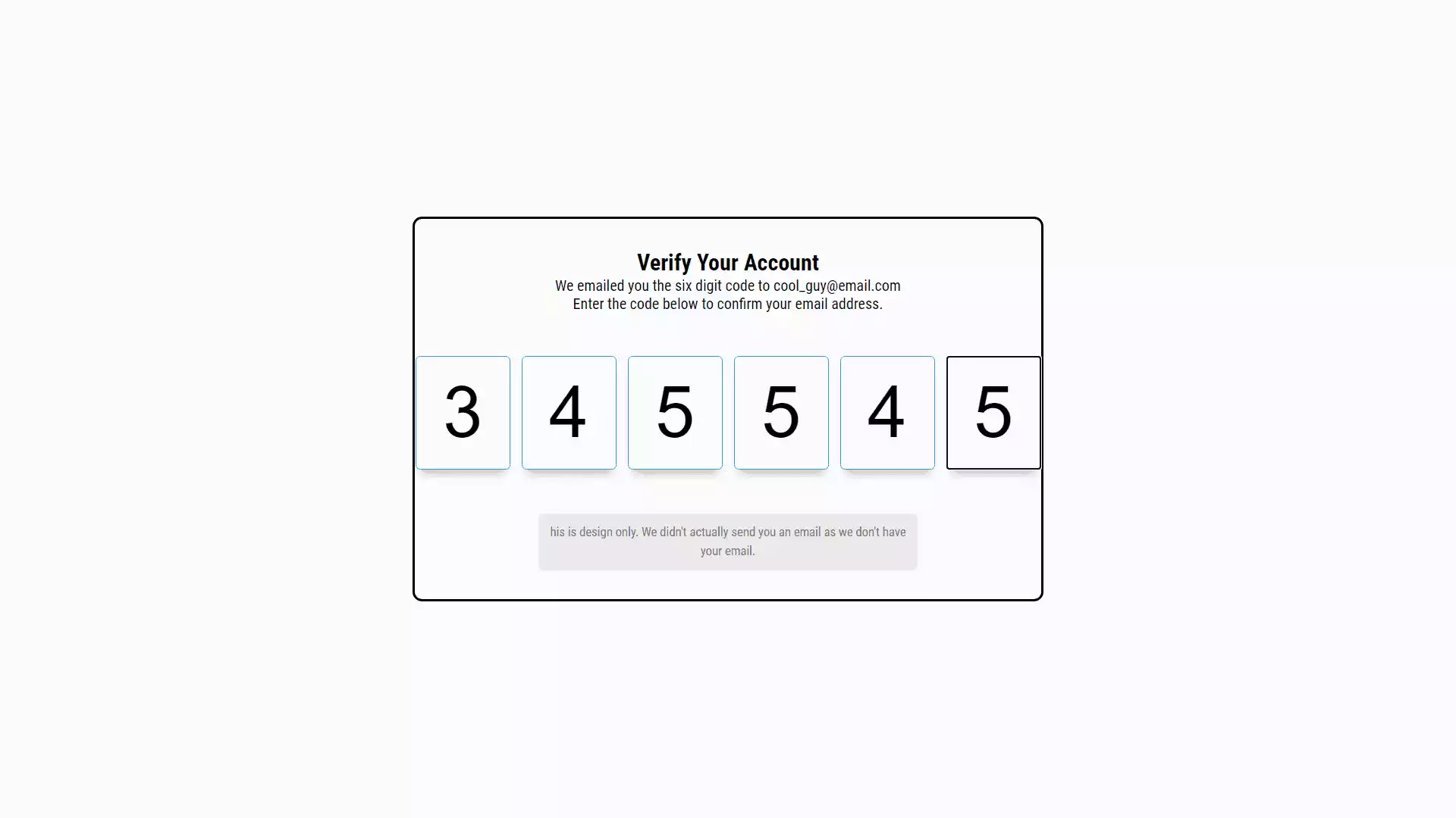 Verify Account UI using HTML and CSS | Mridul.tech Verify Account UI using HTML and CSS. Mridul.tech