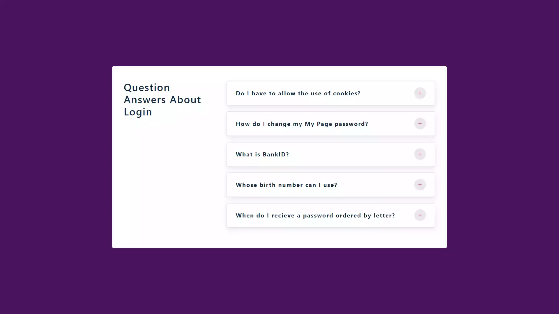 Accordion using React JS