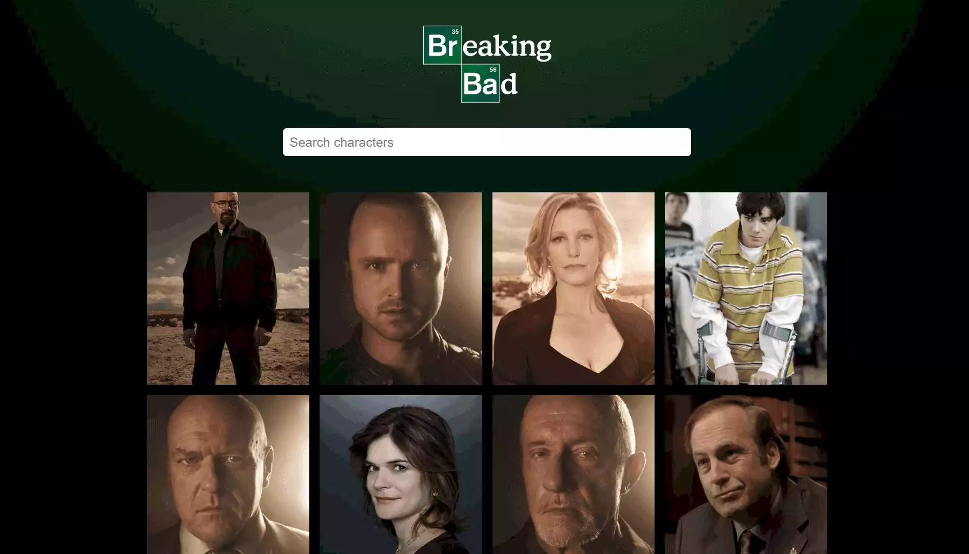 Breaking Bad Cast with React JS Breaking Bad Cast with React JS