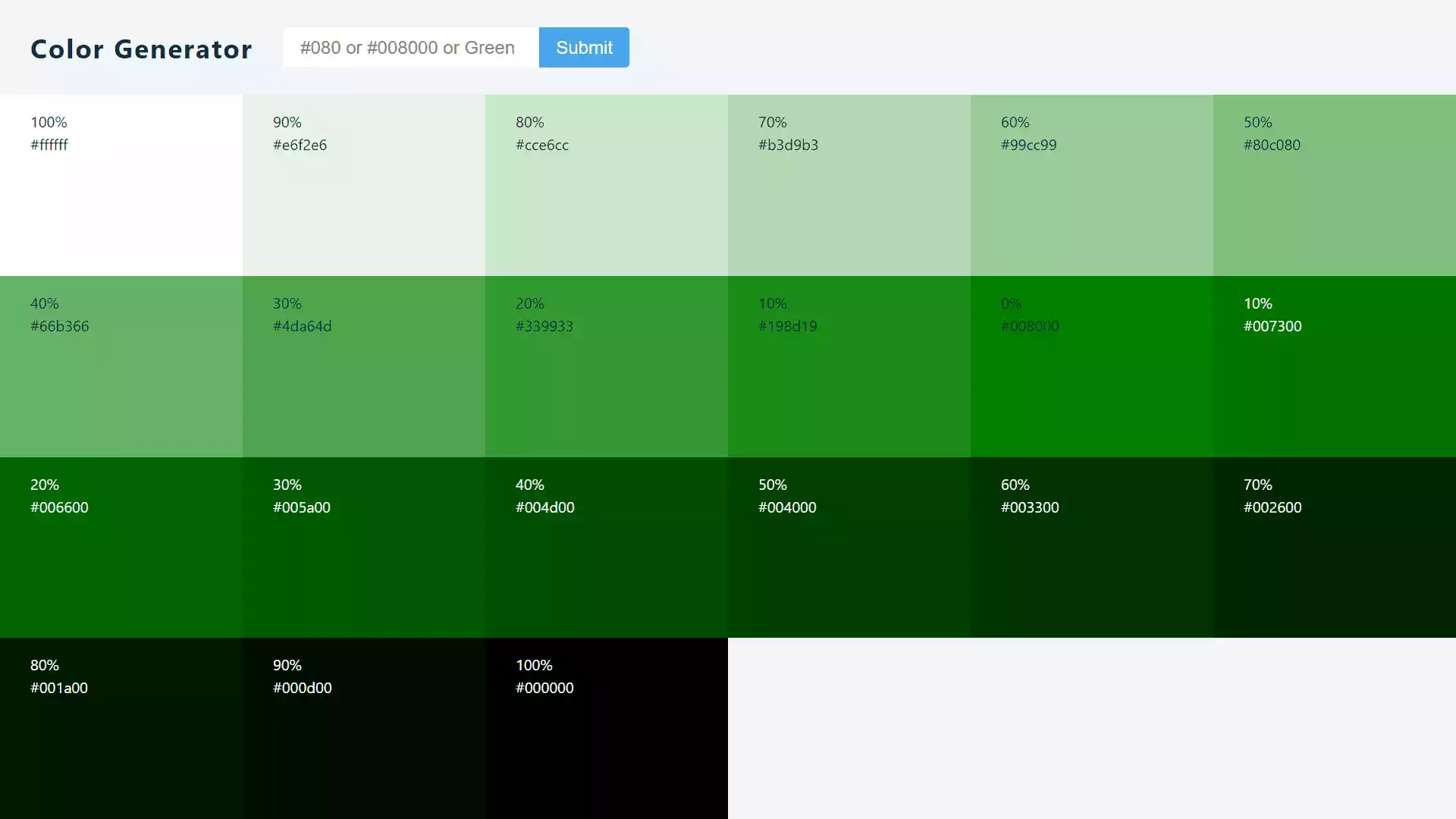 Create Your own Color Shade Generator Tool with React JS Create Your own Color Shade Generator Tool with React JS