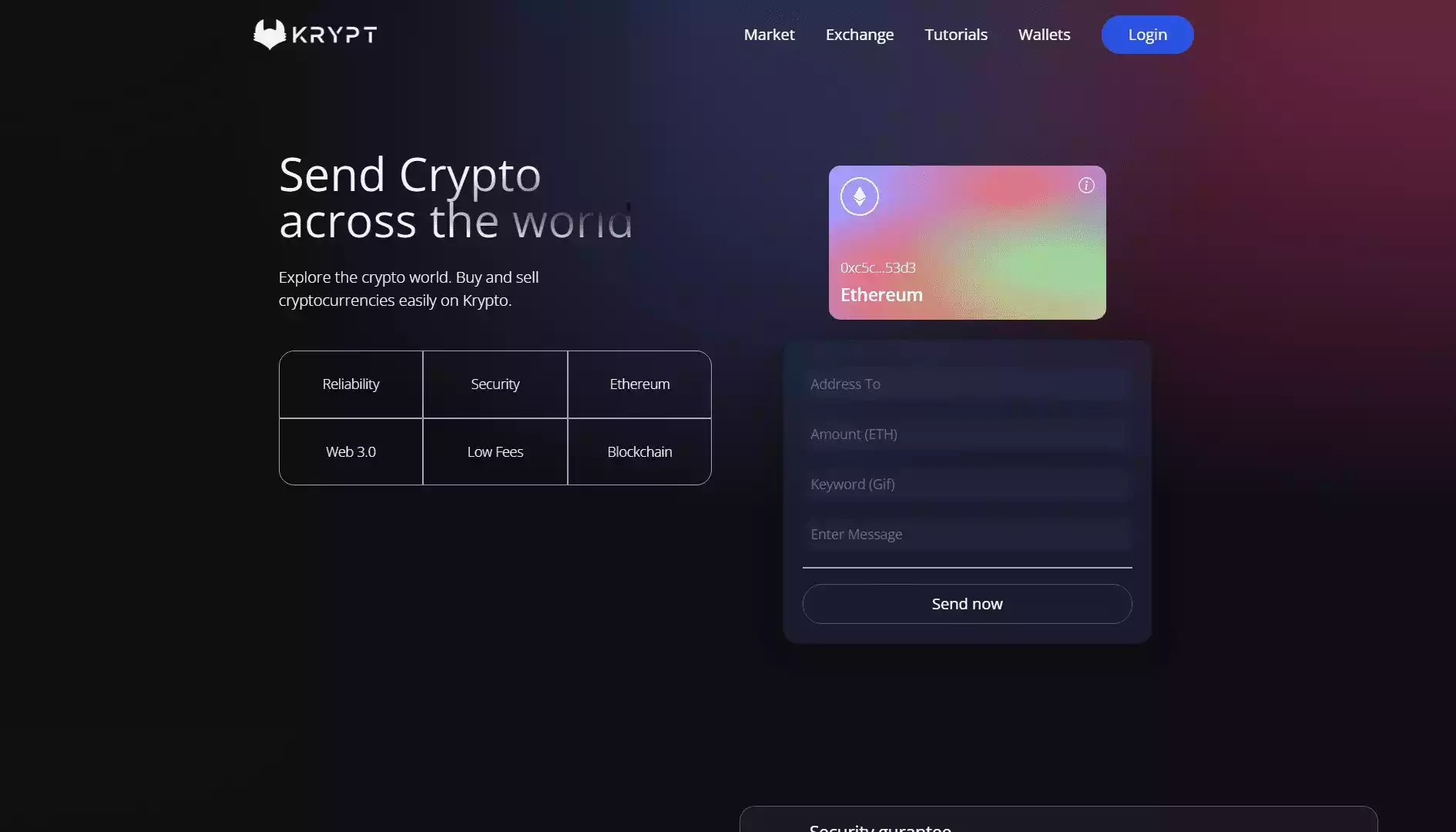 Krypt - Web 3.0 Blockchain Application using React JS Krypt Web 3.0 Blockchain Application using React JS