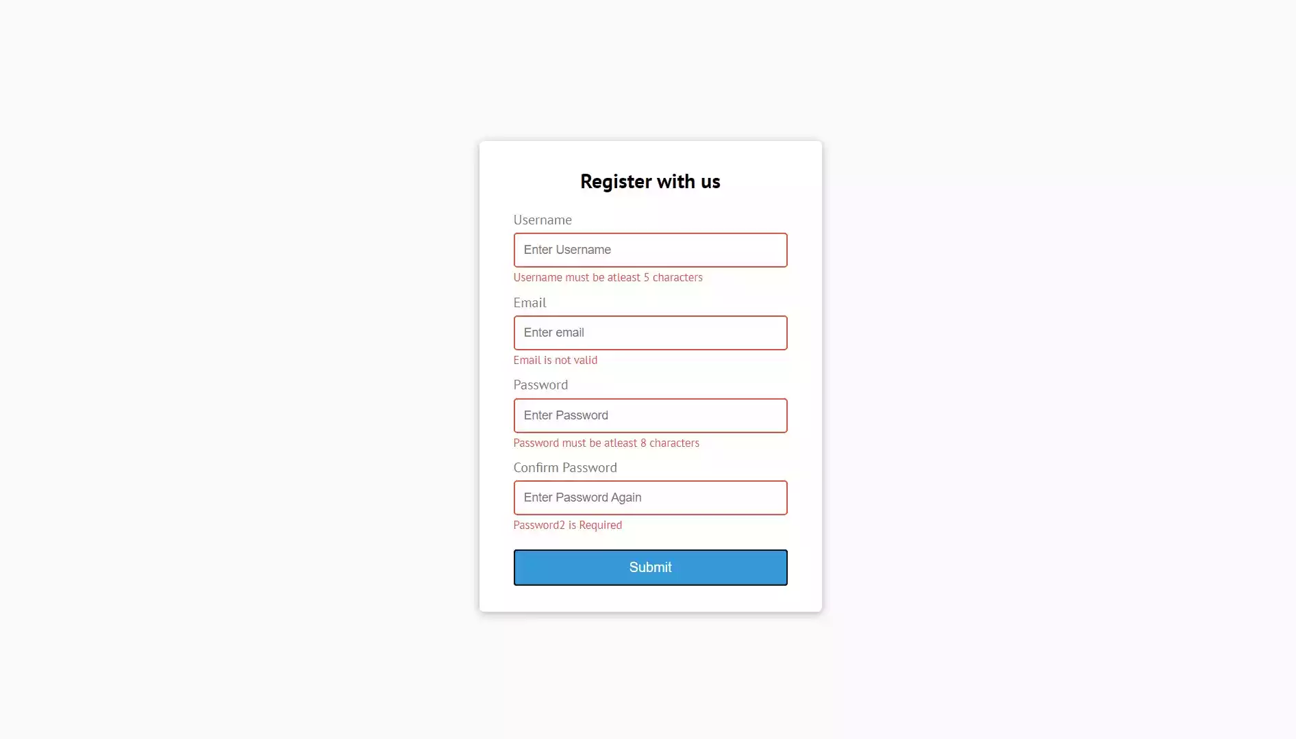Form Validator using HTML, CSS and JavaScript | Mridul.Tech Form Validator using HTML, CSS and JavaScript. Mridul.Tech
