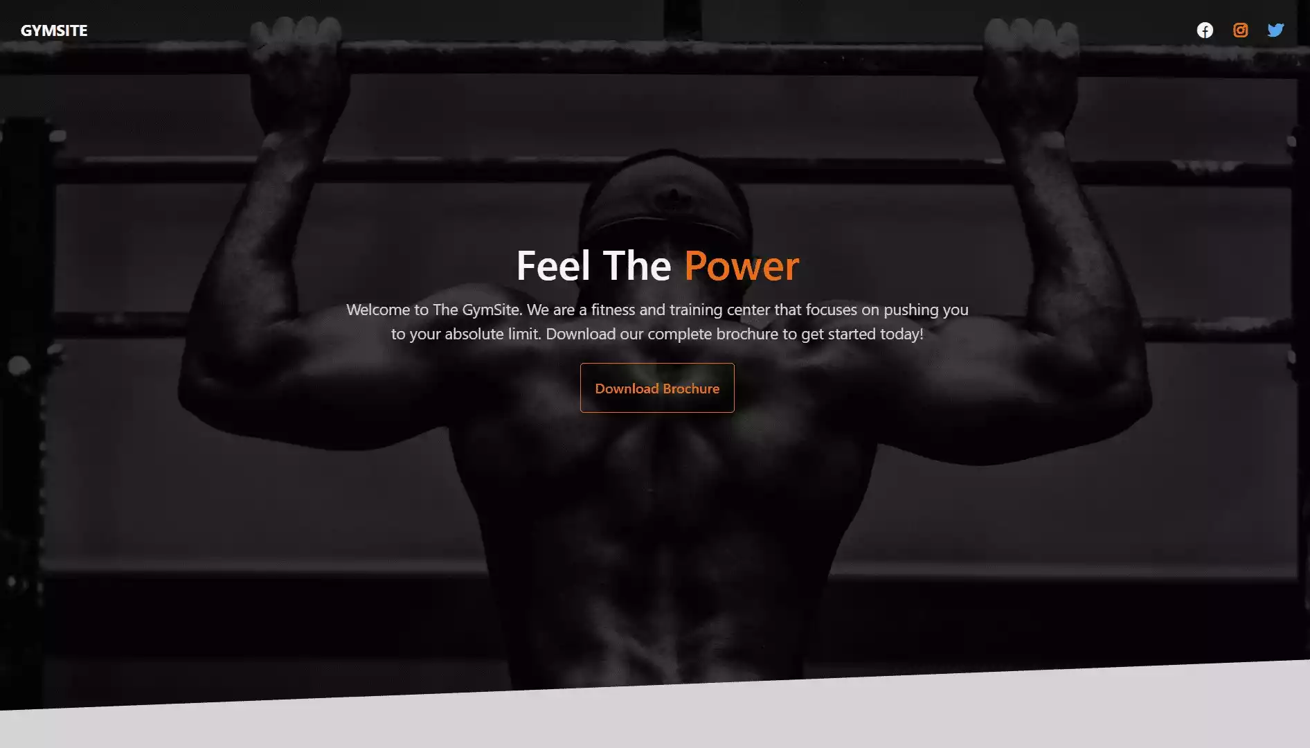 Gym Website Landing with Tailwind