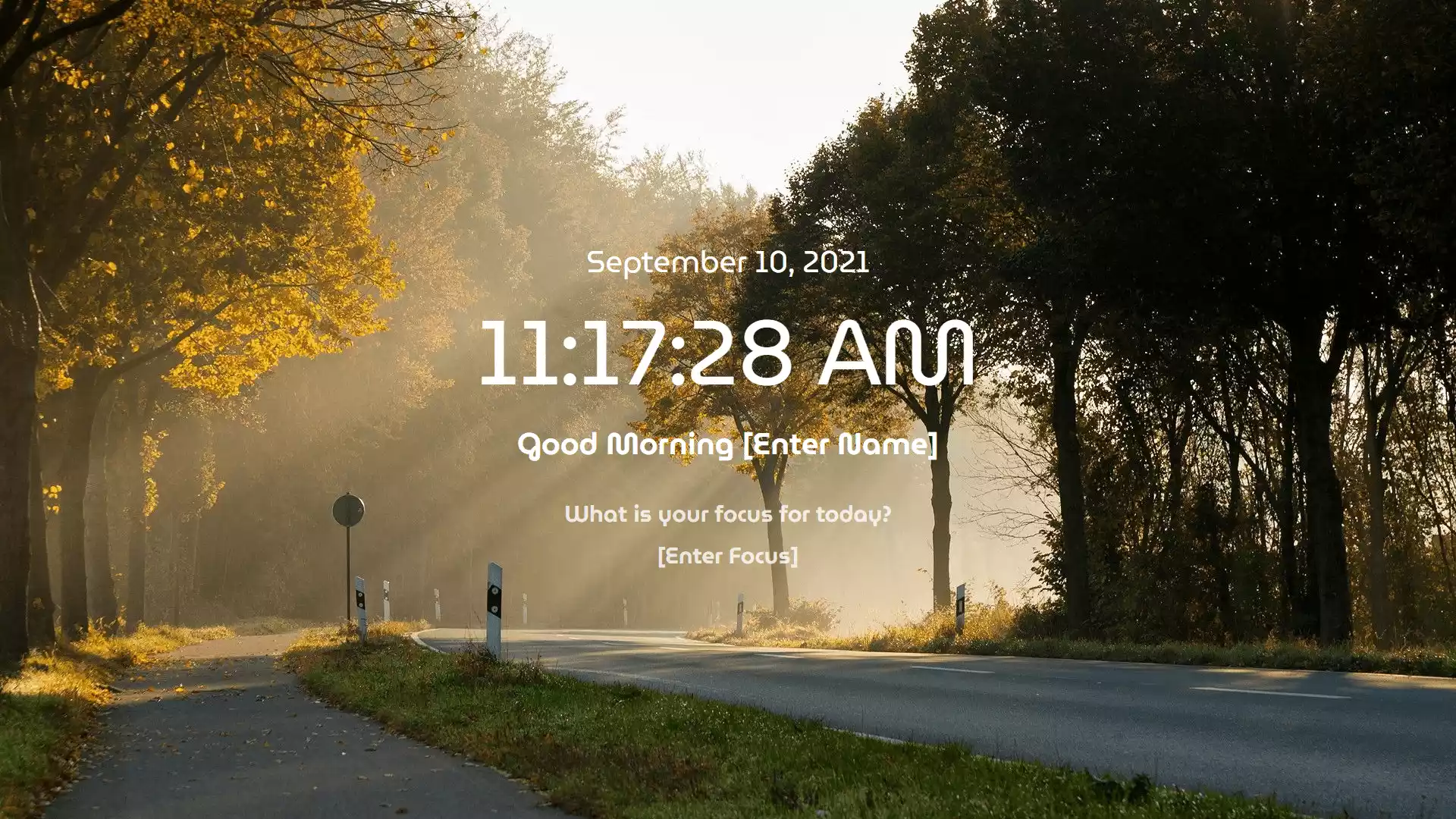 Dynamic Landing Page With Time using HTML, CSS and JavaScript