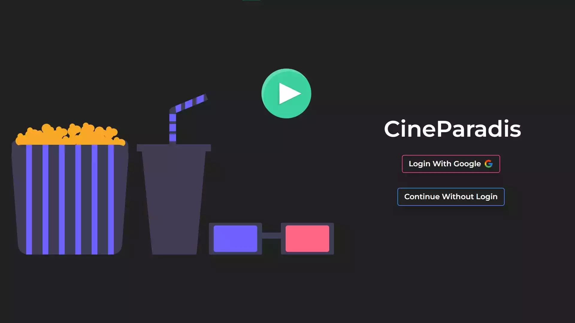 CineParadis - Trivial App for Movies and Web Series CineParadis Trivial App for Movies and Web Series