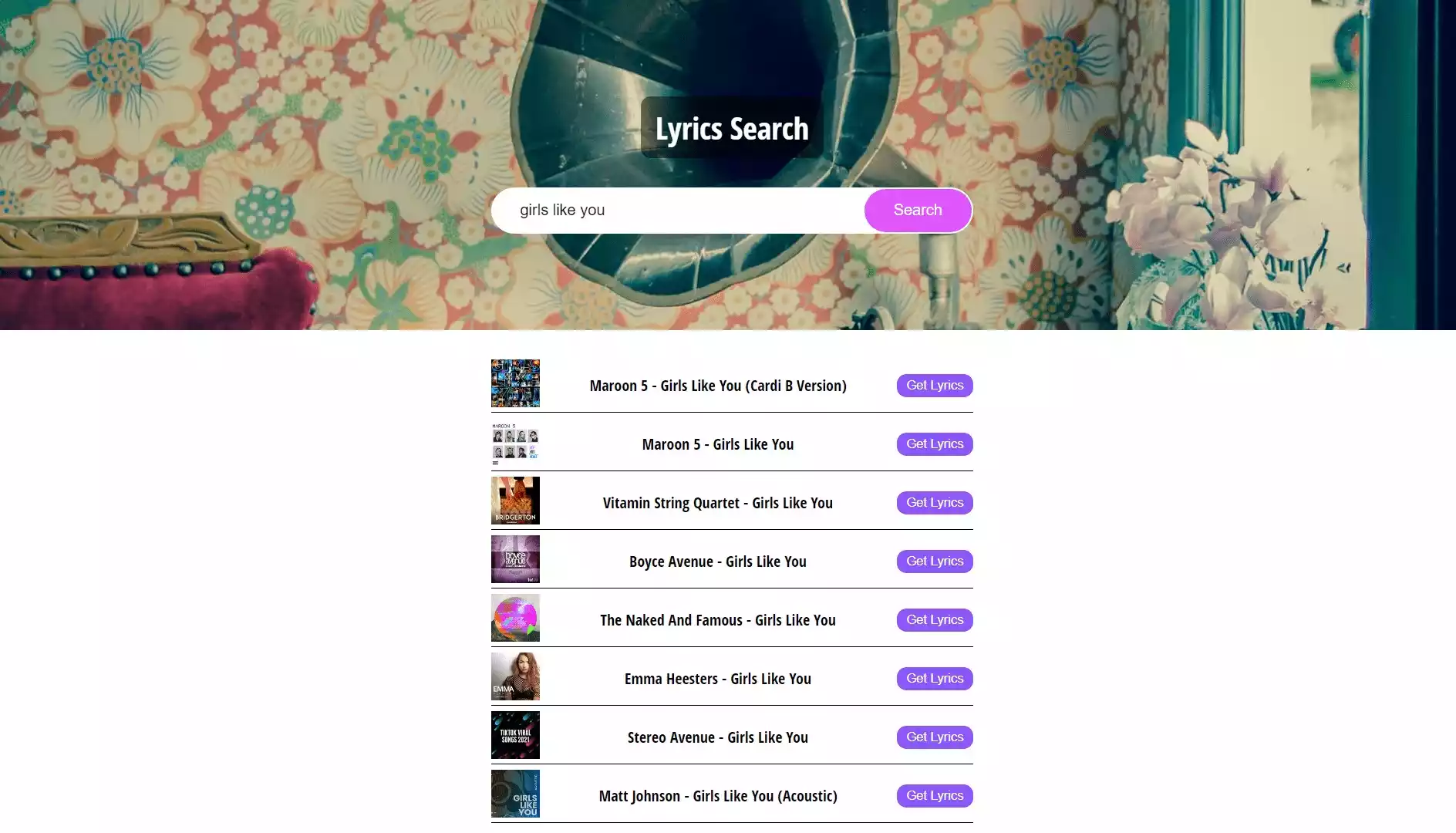 Song and Lyrics Search App | Find lyrics and songs easily Song and Lyrics Search App. Find lyrics and songs easily