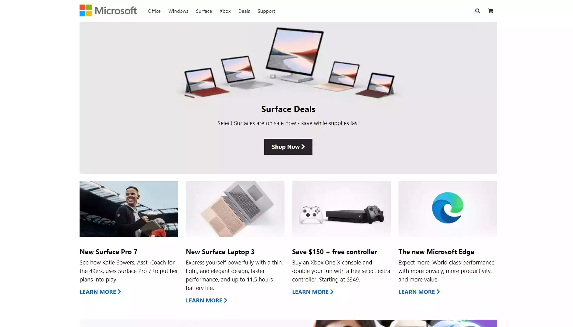 Microsoft Homepage Clone
