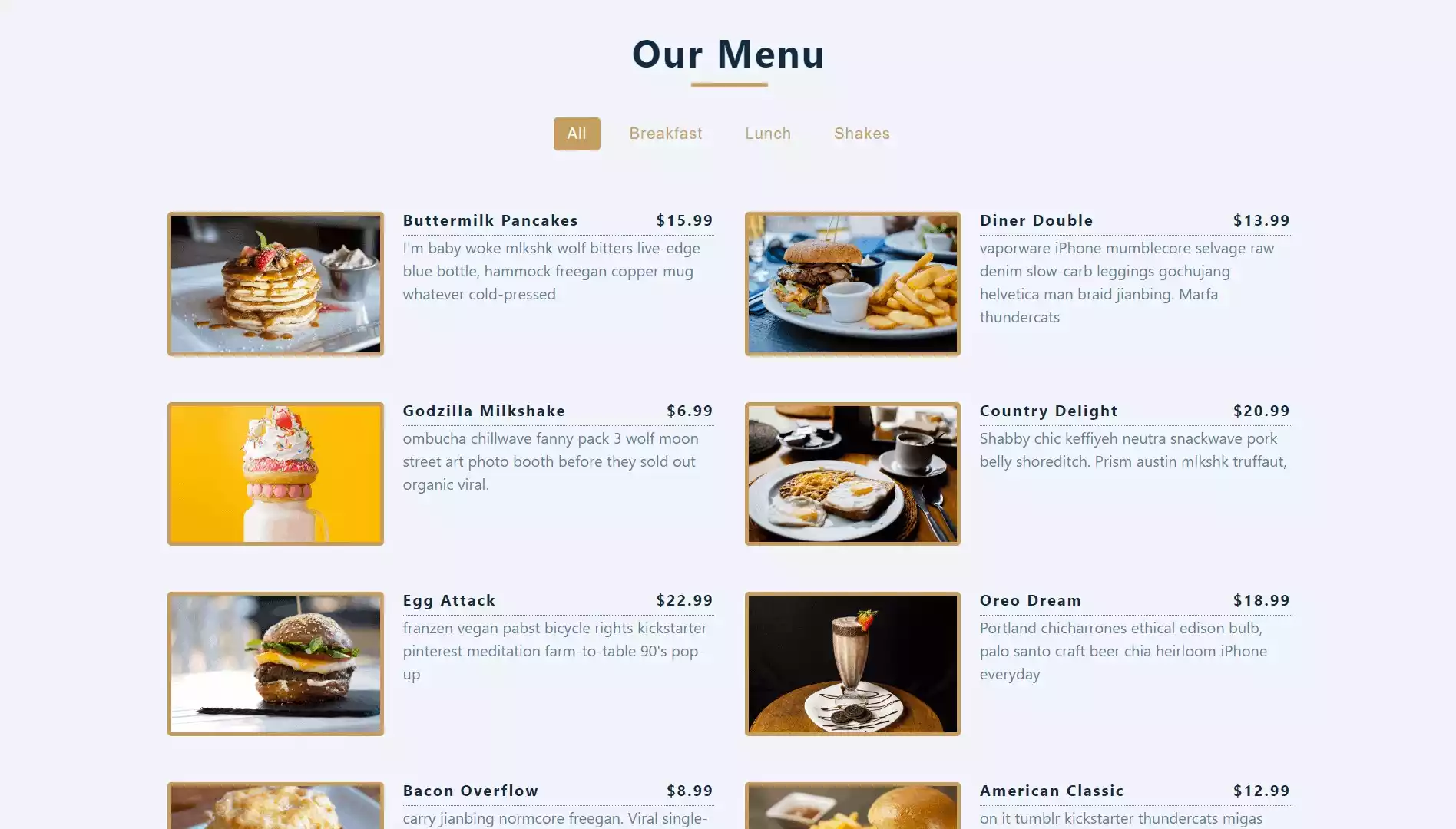 Create a Menu App with React JS Create a Menu App with React JS