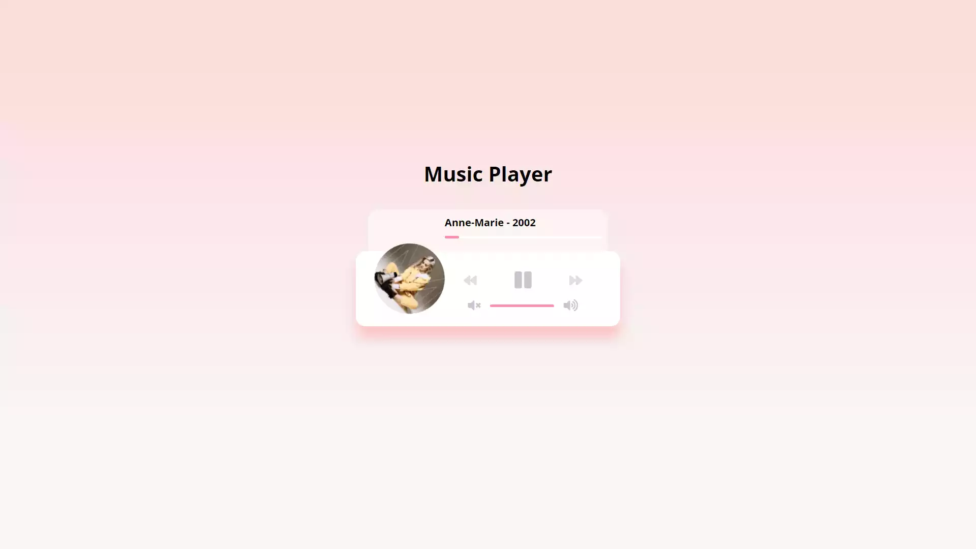 Music Player using HTML, CSS and JavaScript