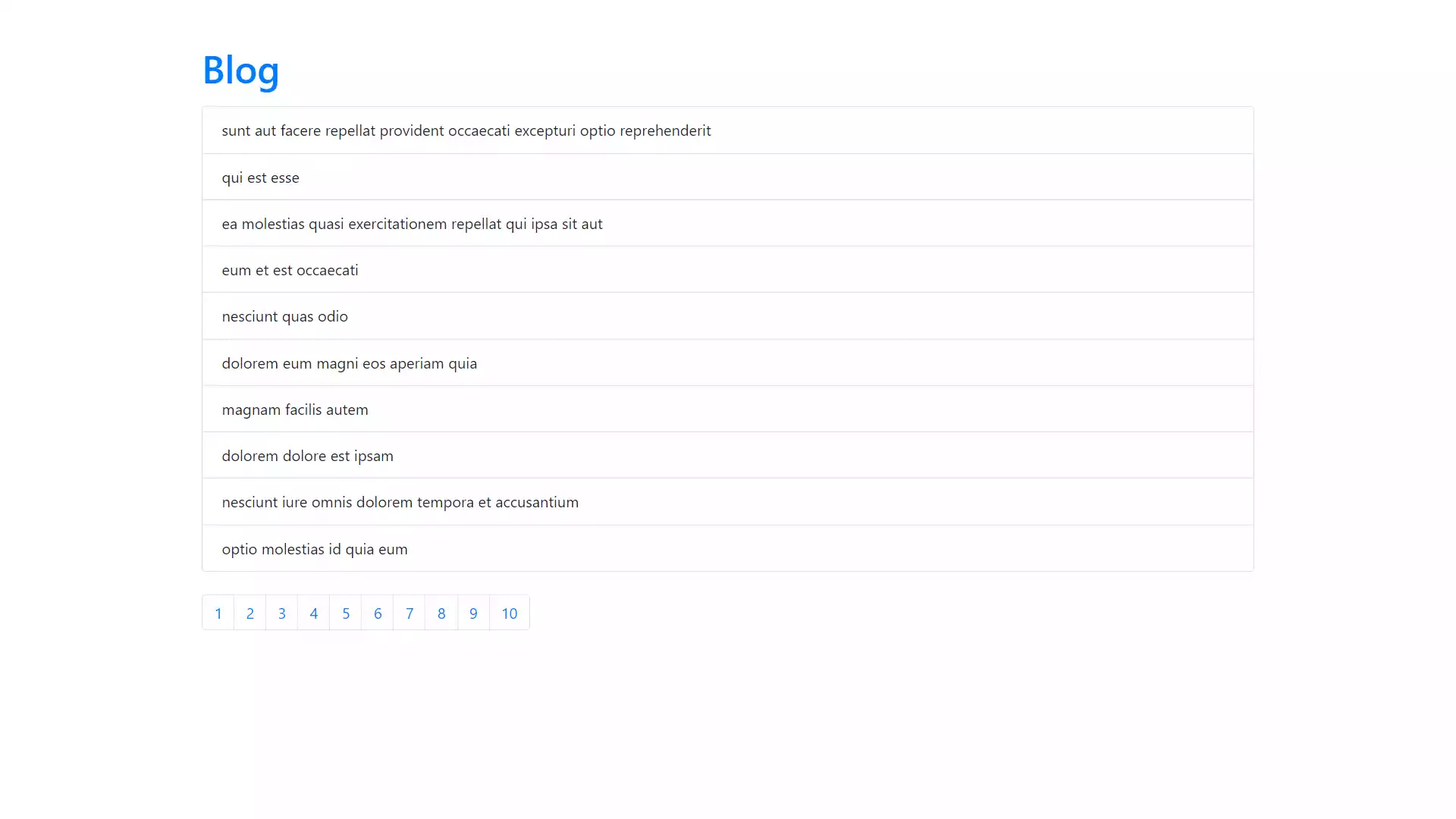 Pagination with React JS