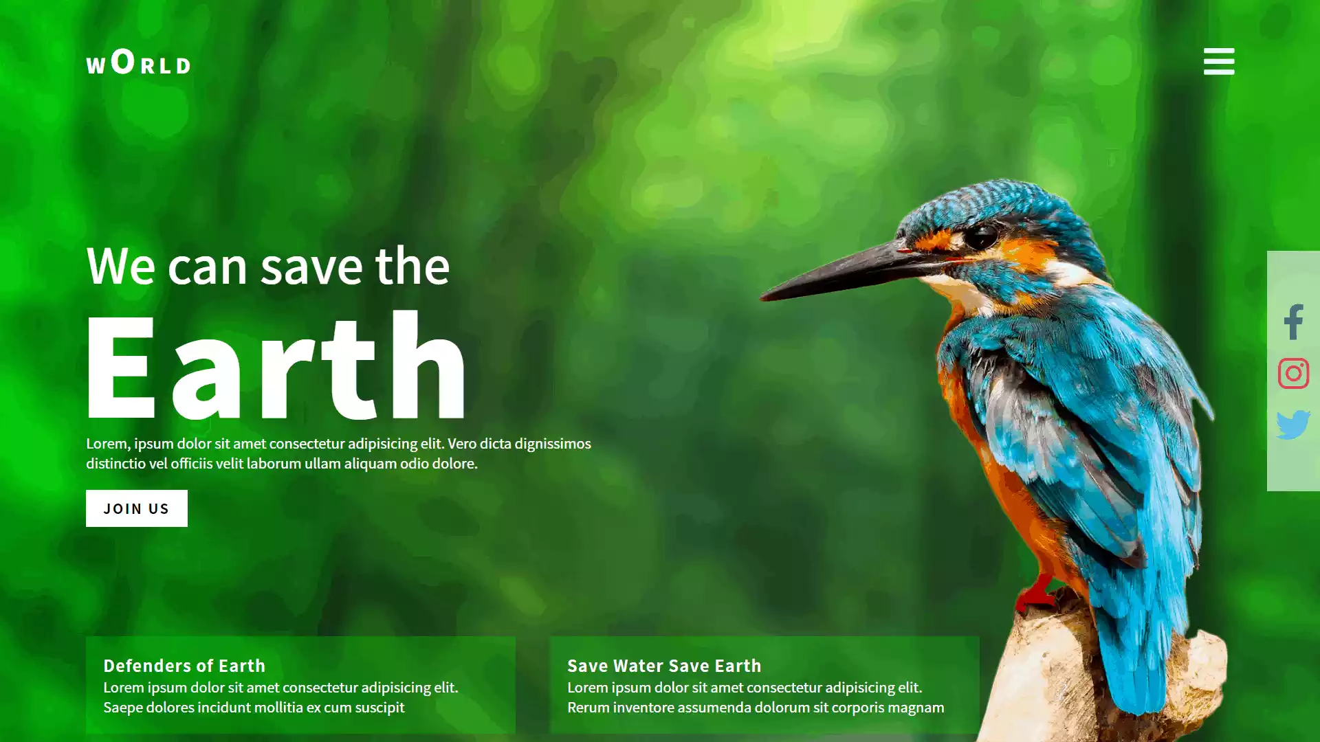 Save Earth Parallax Effect with HTML CSS and JavaScript Save Earth Parallax Effect with HTML CSS and JavaScript