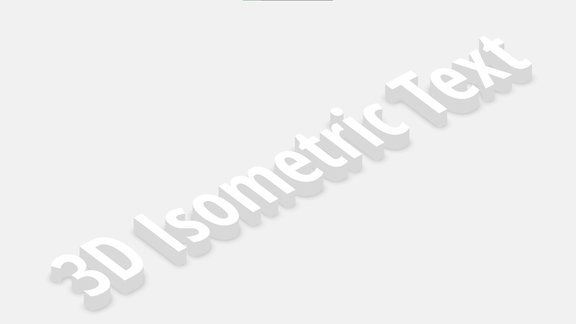 3D Isometric Text