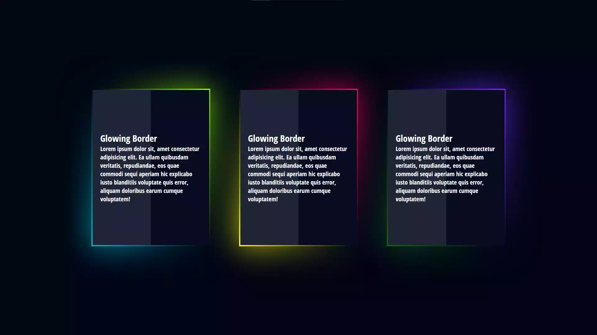 Create Responsive Glowing Gradient Border Card with HTML/CSS Create Responsive Glowing Gradient Border Card with HTML/CSS