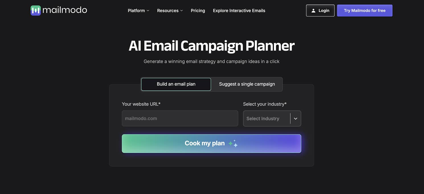 Mailmodo AI Email Campaign Planner Mailmodo AI Email Campaign Planner