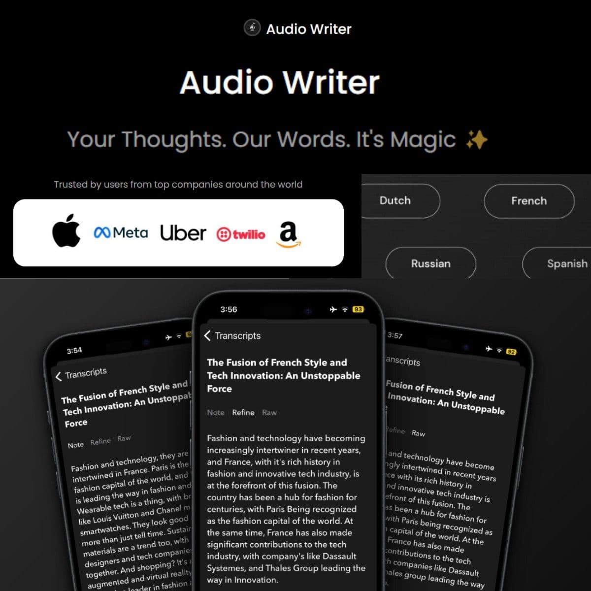 Audio writer Audio writer