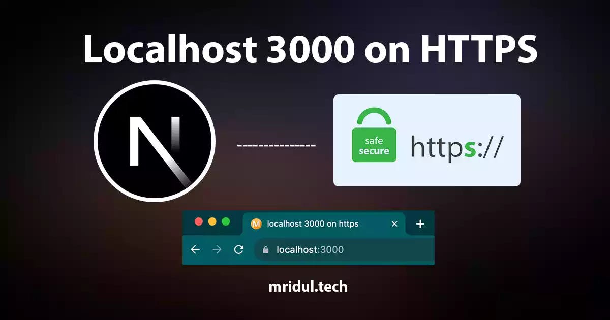 How to run localhost 3000 on https in Next JS