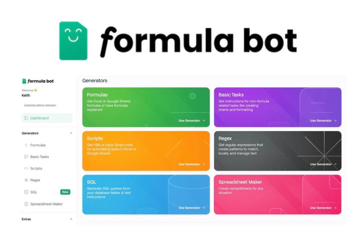 Formula Bot | Productivity AI Tool | Mridul.Tech